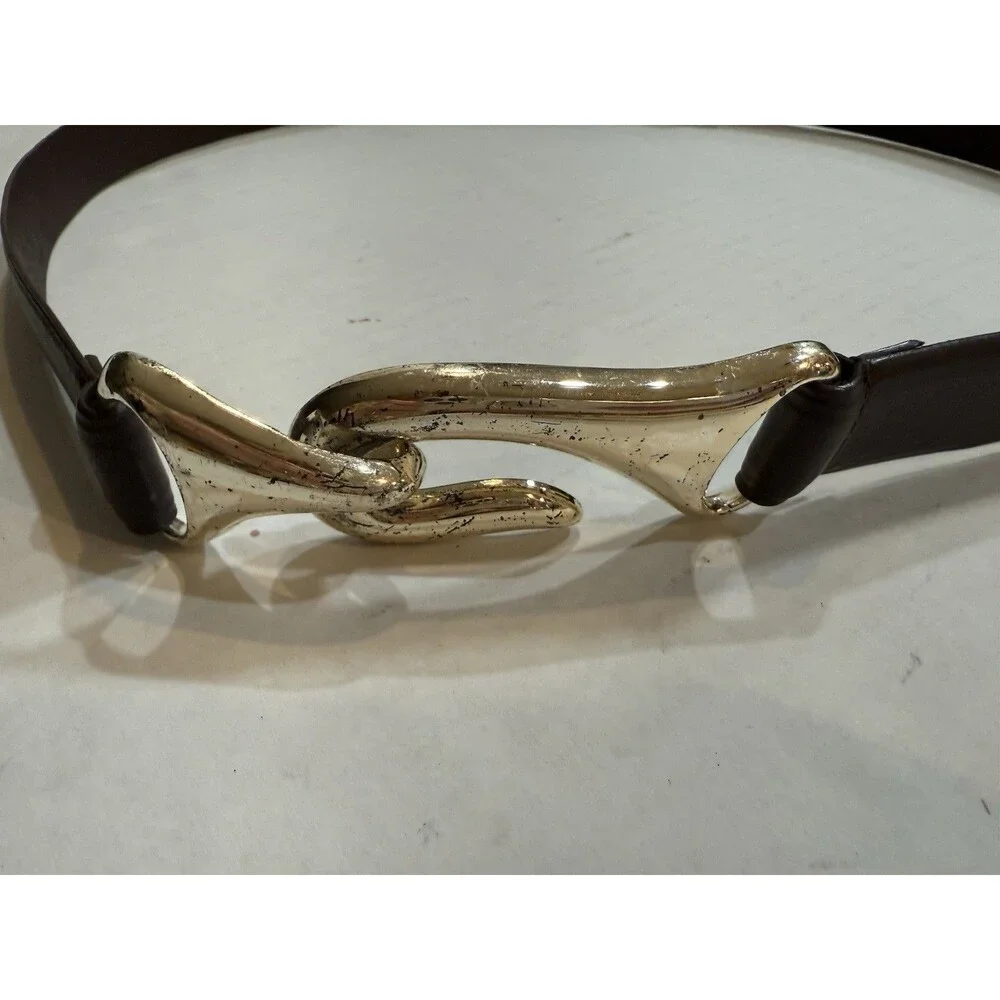 Chicos Ladies Brown Adjustable Belt, Loop Closure M/L RN 79984 Adjustable Slider